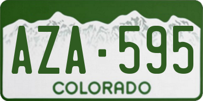 CO license plate AZA595