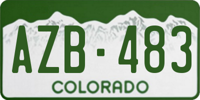 CO license plate AZB483