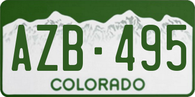 CO license plate AZB495