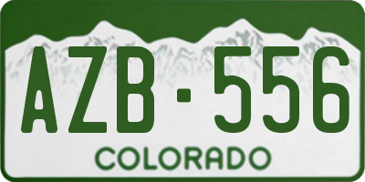 CO license plate AZB556