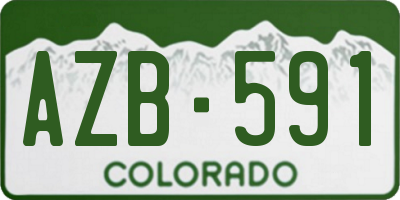 CO license plate AZB591
