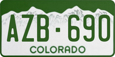 CO license plate AZB690