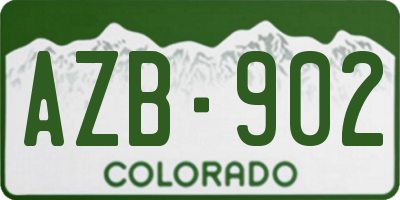 CO license plate AZB902