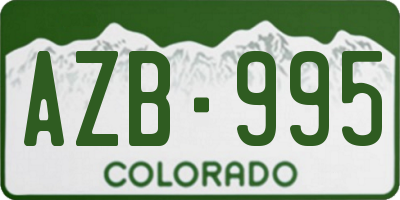 CO license plate AZB995