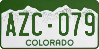CO license plate AZC079