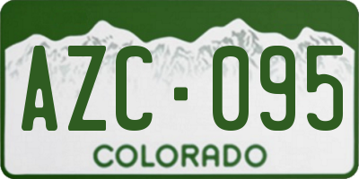 CO license plate AZC095