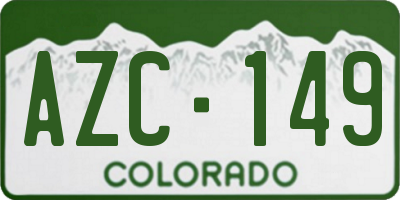 CO license plate AZC149