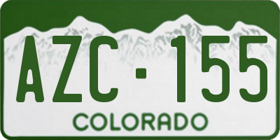 CO license plate AZC155