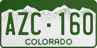 CO license plate AZC160