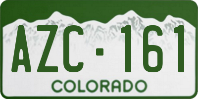 CO license plate AZC161