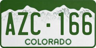 CO license plate AZC166