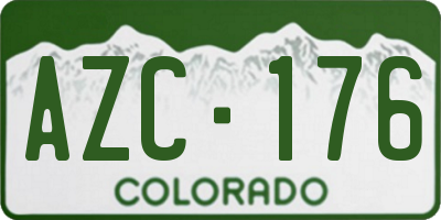 CO license plate AZC176