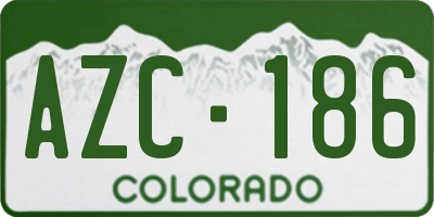 CO license plate AZC186