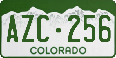 CO license plate AZC256