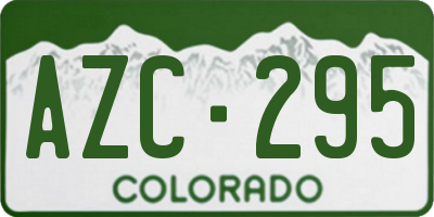 CO license plate AZC295