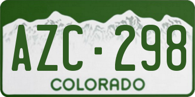 CO license plate AZC298