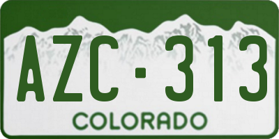 CO license plate AZC313