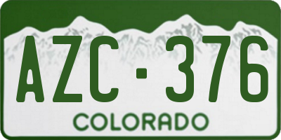 CO license plate AZC376