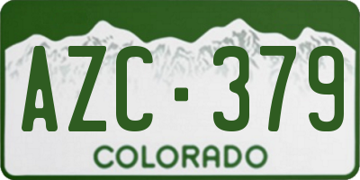 CO license plate AZC379