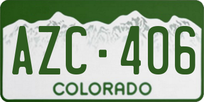 CO license plate AZC406