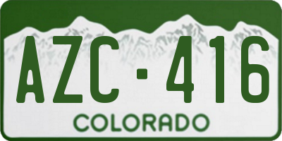 CO license plate AZC416