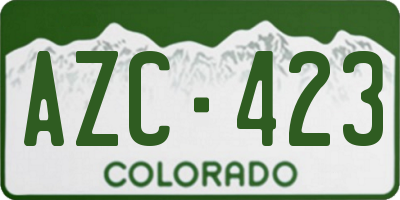 CO license plate AZC423