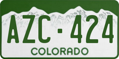 CO license plate AZC424