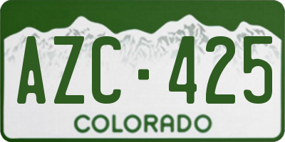 CO license plate AZC425