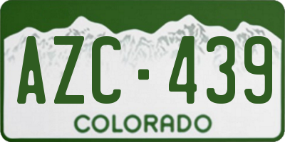 CO license plate AZC439