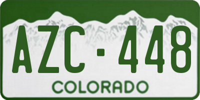 CO license plate AZC448