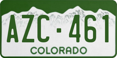 CO license plate AZC461