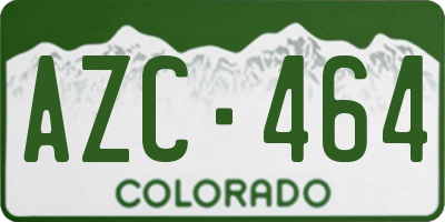 CO license plate AZC464