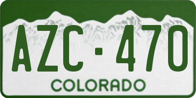 CO license plate AZC470