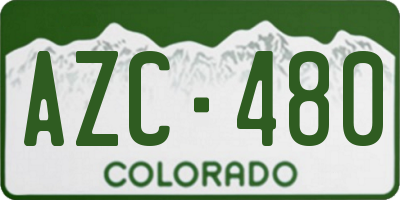 CO license plate AZC480