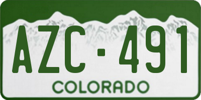 CO license plate AZC491