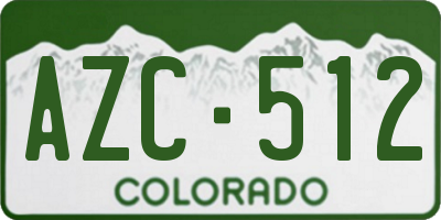 CO license plate AZC512