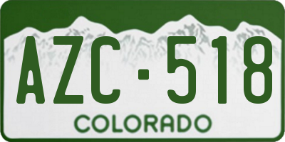 CO license plate AZC518