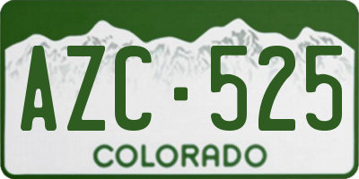 CO license plate AZC525