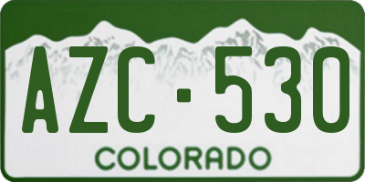 CO license plate AZC530