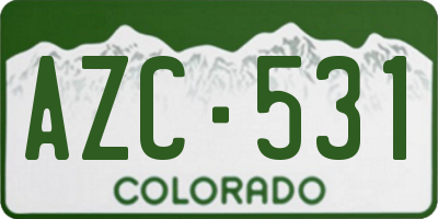 CO license plate AZC531