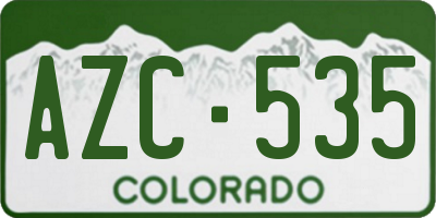 CO license plate AZC535