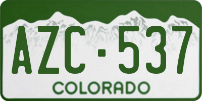 CO license plate AZC537