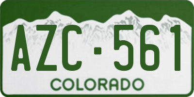 CO license plate AZC561