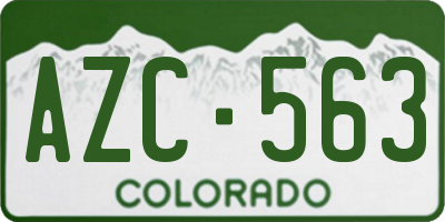 CO license plate AZC563