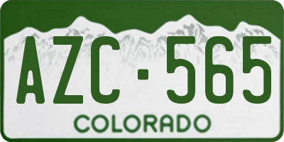 CO license plate AZC565