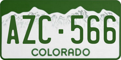 CO license plate AZC566