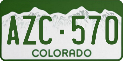 CO license plate AZC570