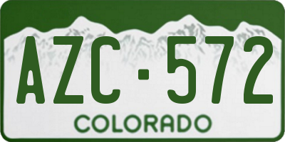 CO license plate AZC572