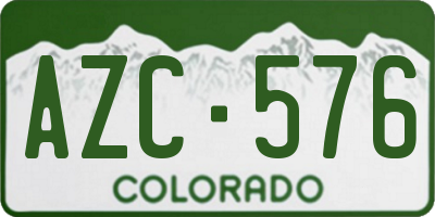 CO license plate AZC576