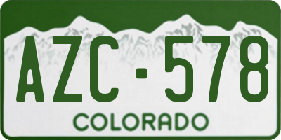 CO license plate AZC578